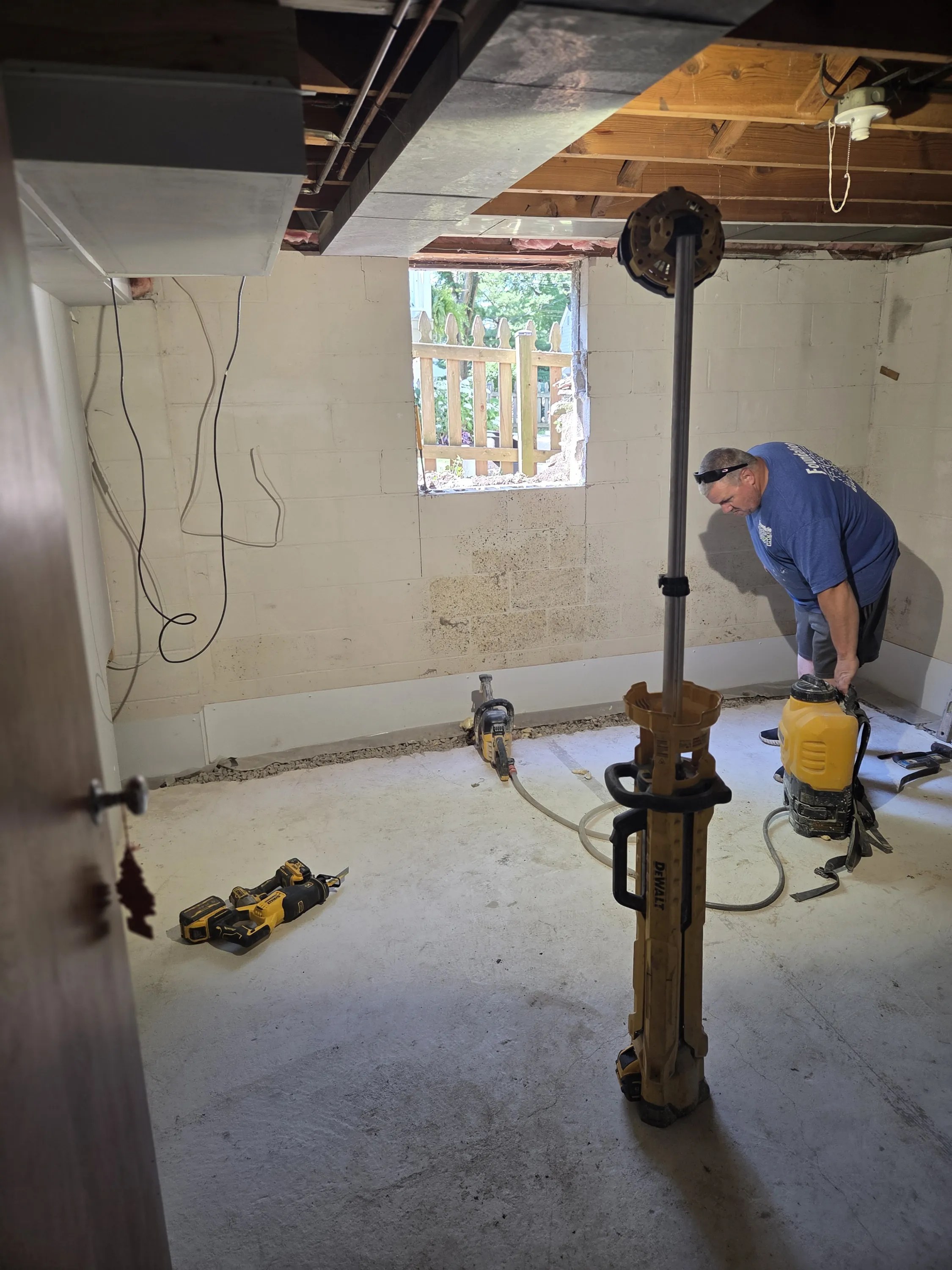 Egress window and structural foundation repair
