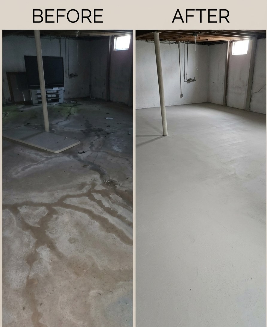 Exterior basement waterproofing excavation